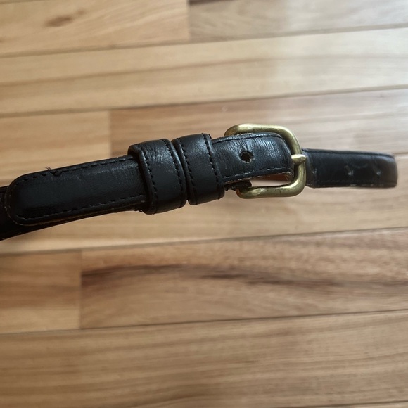 Coach Vintage Black Leather Belt with Brass Buckle - Picture 1 of 9